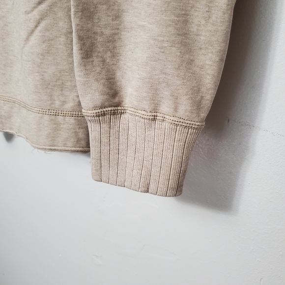 Mens XL Thermal Sherpa Pull Over Jacket Sweater Cream Front Button Up Jeremiah - Picture 9 of 12